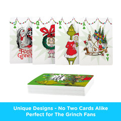 Aquarius Grinch playing cards card-back design image highlights classic backs for collectors.
