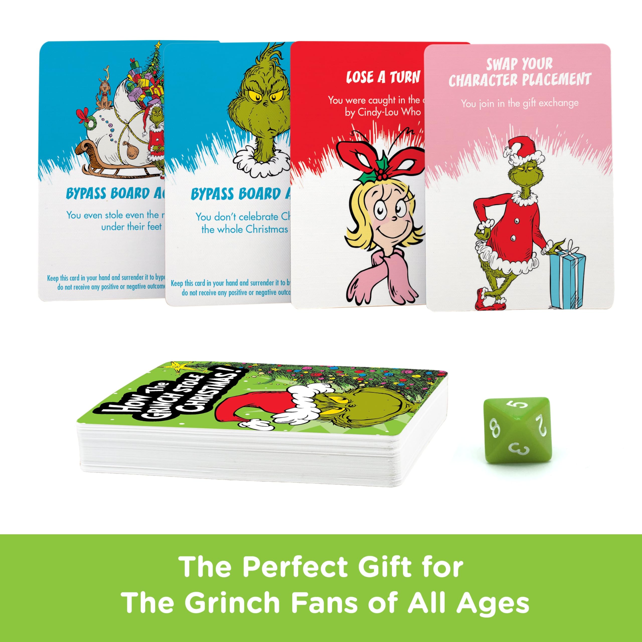 AQUARIUS Grinchmas Journey character pieces arranged for quick setup and play
