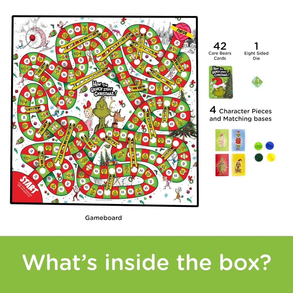 AQUARIUS Grinchmas Journey game board detail highlighting imagery and collectible atmosphere