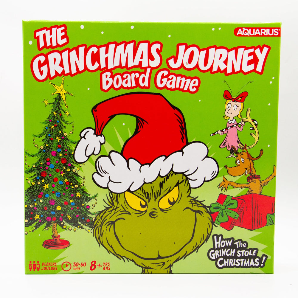 AQUARIUS Grinchmas Journey gift-ready box highlighting perfect holiday gift
