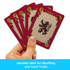 AQUARIUS Harry Potter Crests cards in action during a cozy game night.