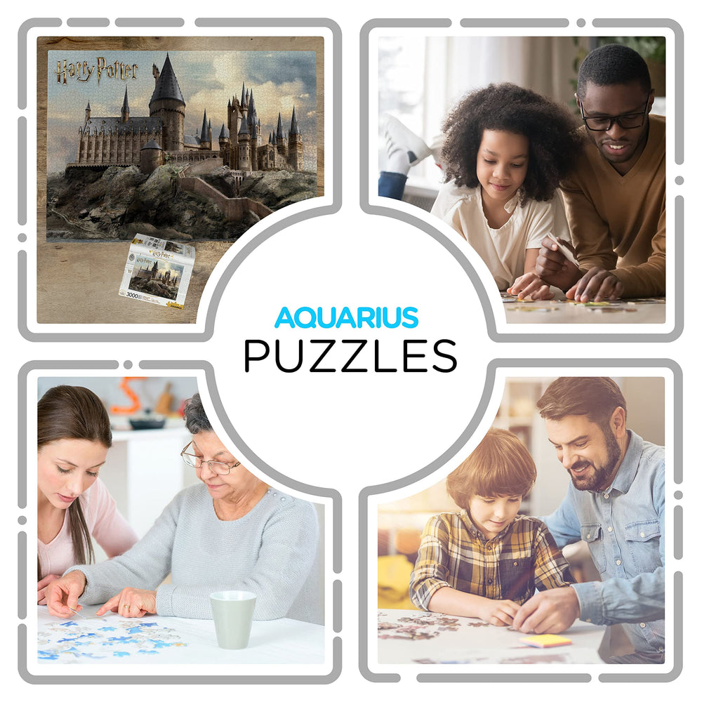 Glare-free paper Aquarius Harry Potter puzzle preserves vivid Hogwarts imagery.