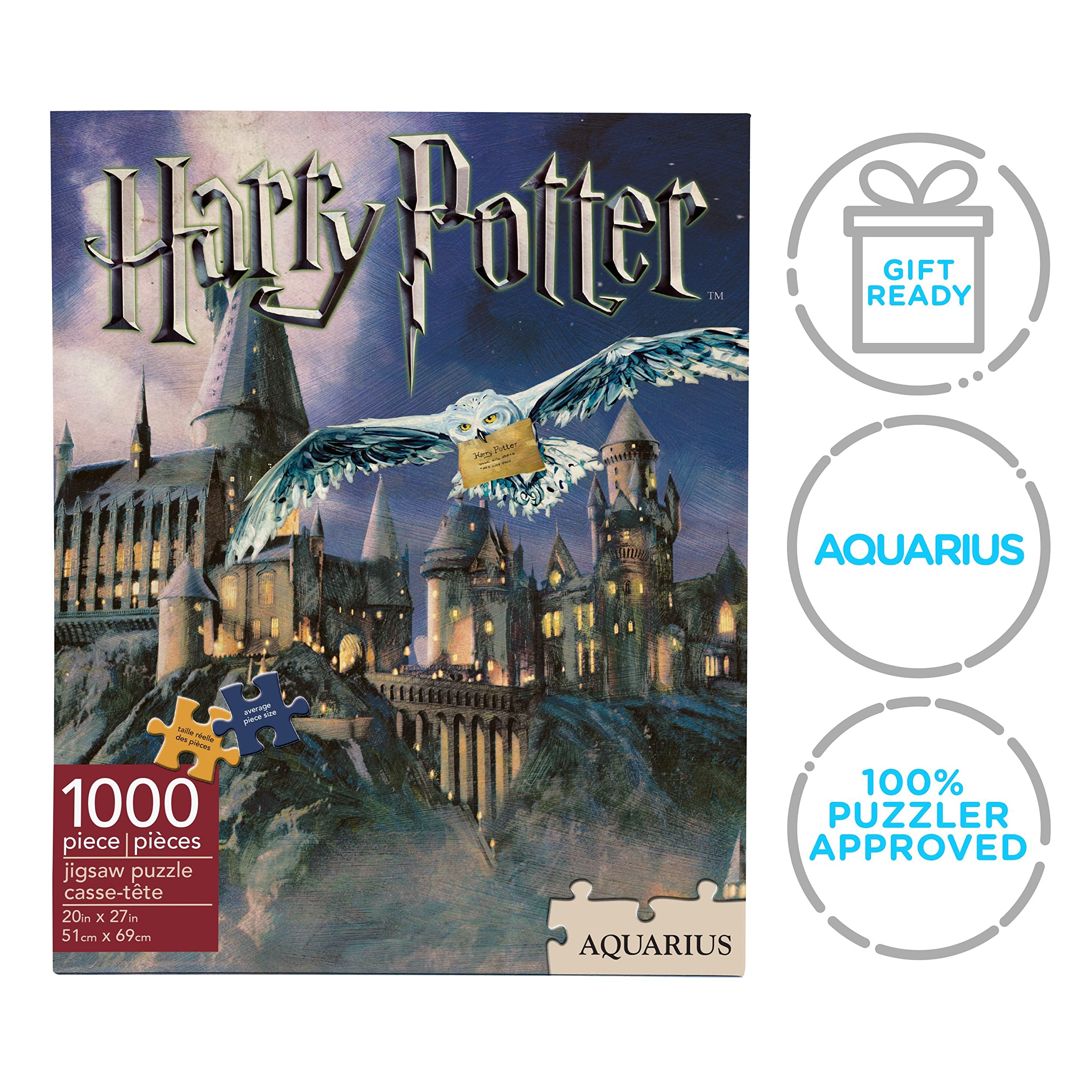 AQUARIUS Harry Potter Hogwarts castle night view puzzle for cozy evenings