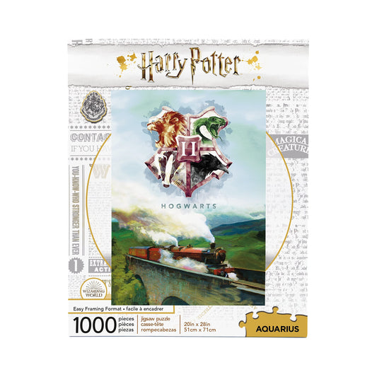 Aquarius Harry Potter Hogwarts Express puzzle box cover showing the engine and crest, ideal for gifting.