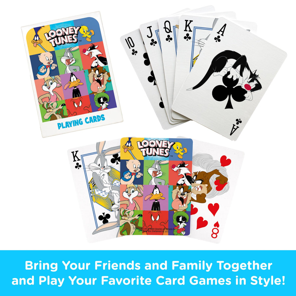 Aquarius Looney Tunes playing cards featuring colorful designs for engaging game nights.