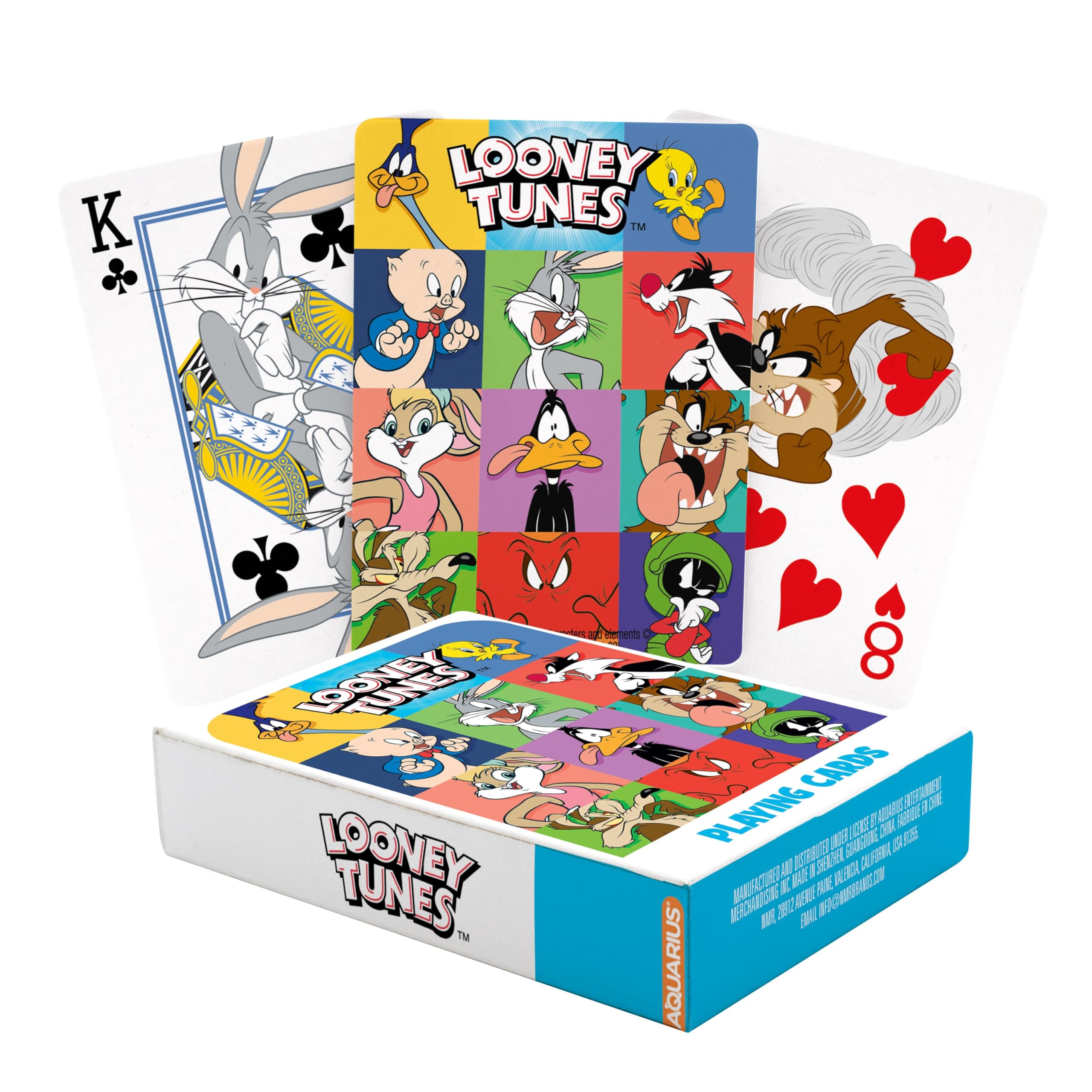 Aquarius Looney Tunes playing cards with multiple images for versatile family gameplay.