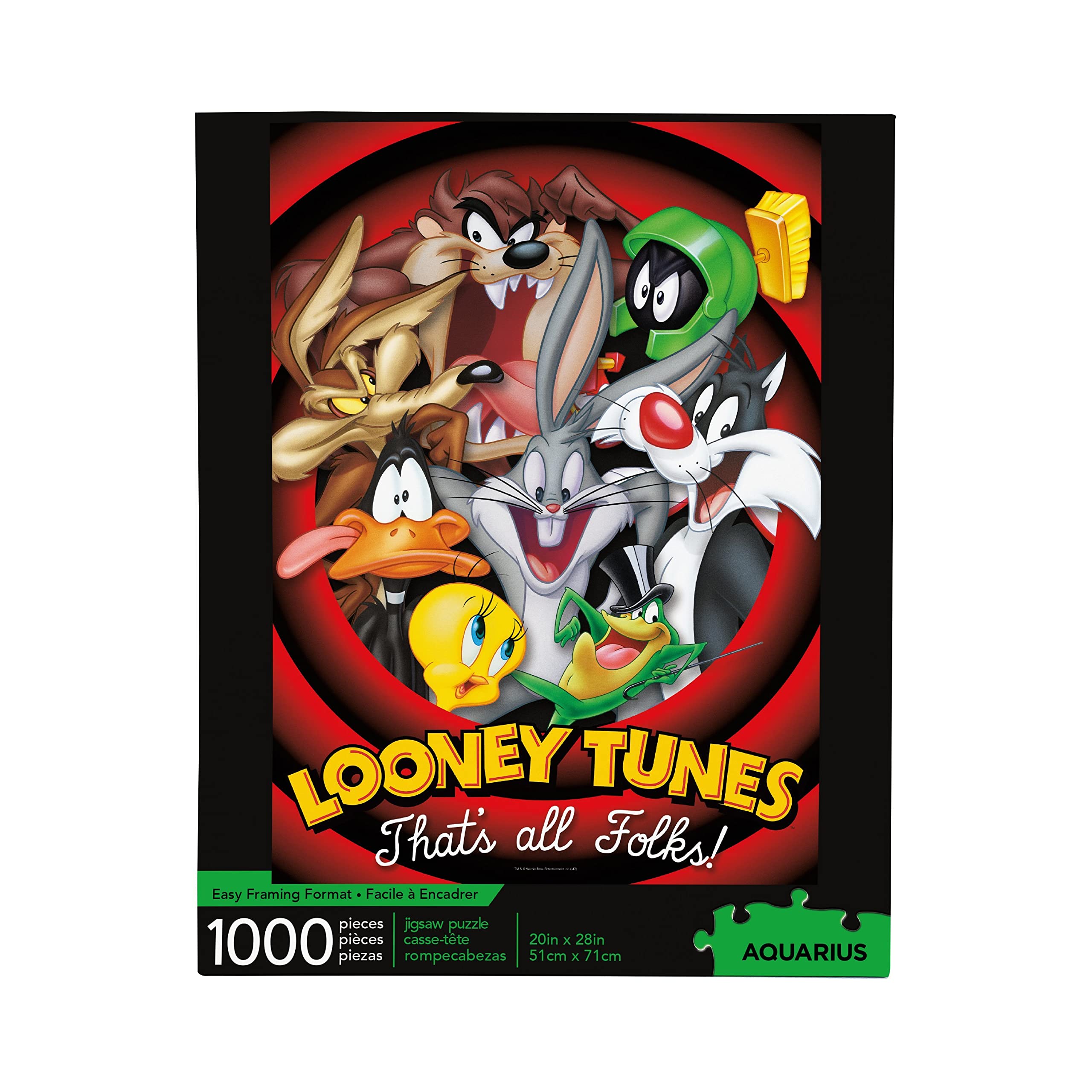 AQUARIUS Looney Tunes 1000-piece puzzle ready for family game night
