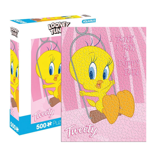 Aquarius Looney Tunes Tweety puzzle front artwork, ideal for family puzzling.