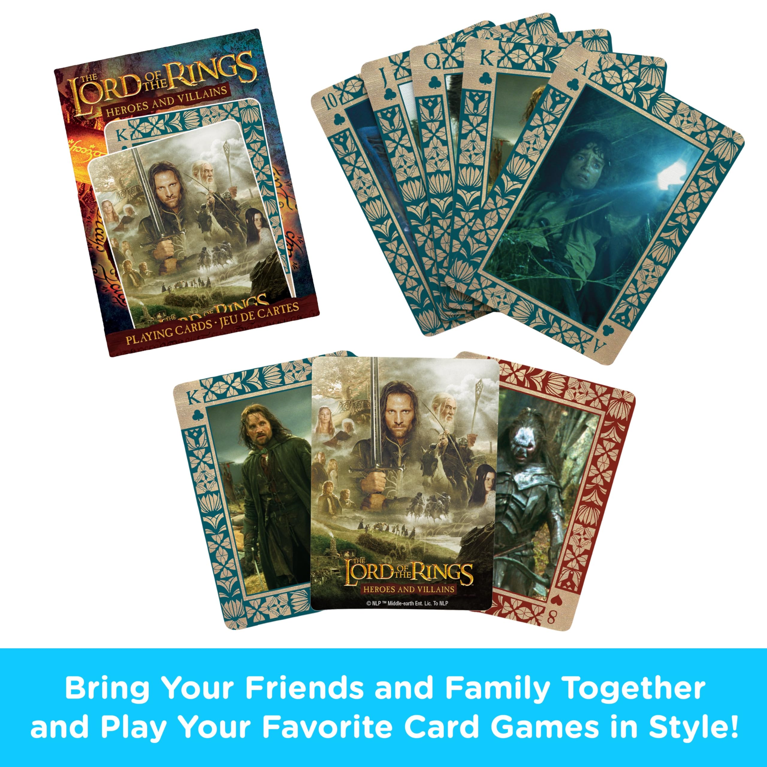 AQUARIUS LOTR cards featuring villains illustrations for themed challenges