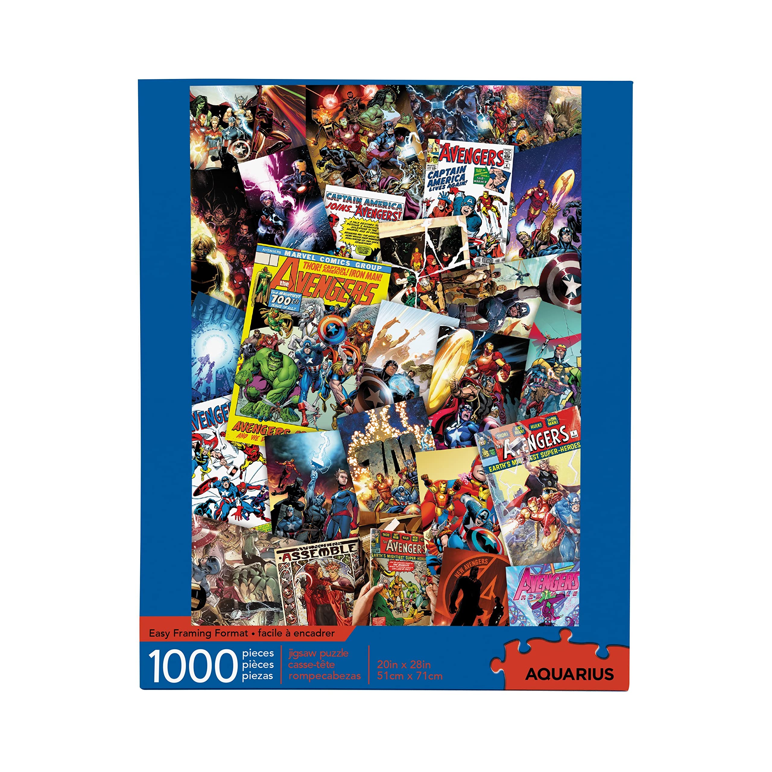 Aquarius Marvel Puzzle box collage artwork, ideal for display and gifting to fans