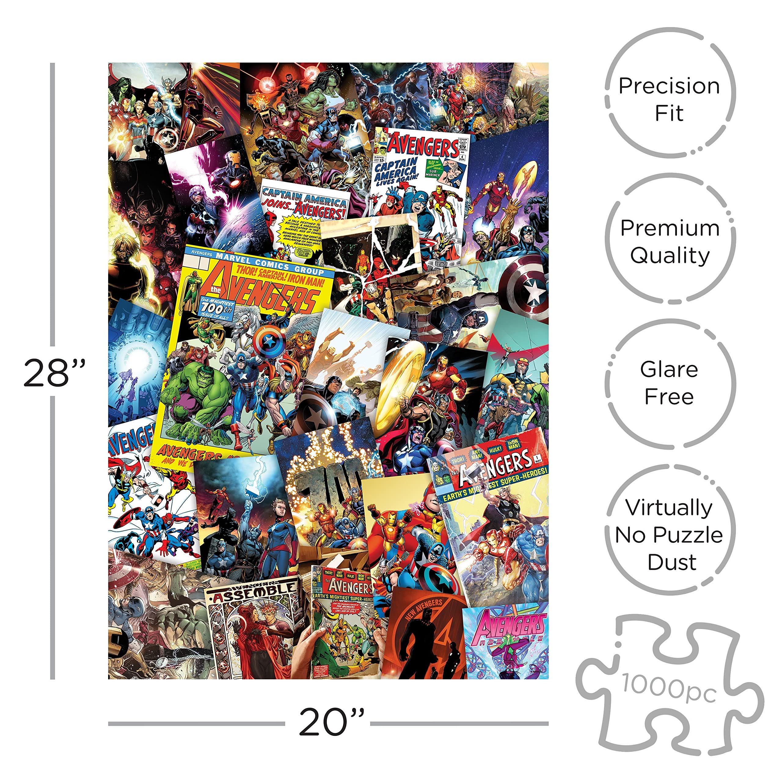 Aquarius Marvel Puzzle finished 20x28 inches, ready for table challenge and display