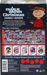 Aquarius Peanuts Charlie Brown Bingo board showcases holiday scenes