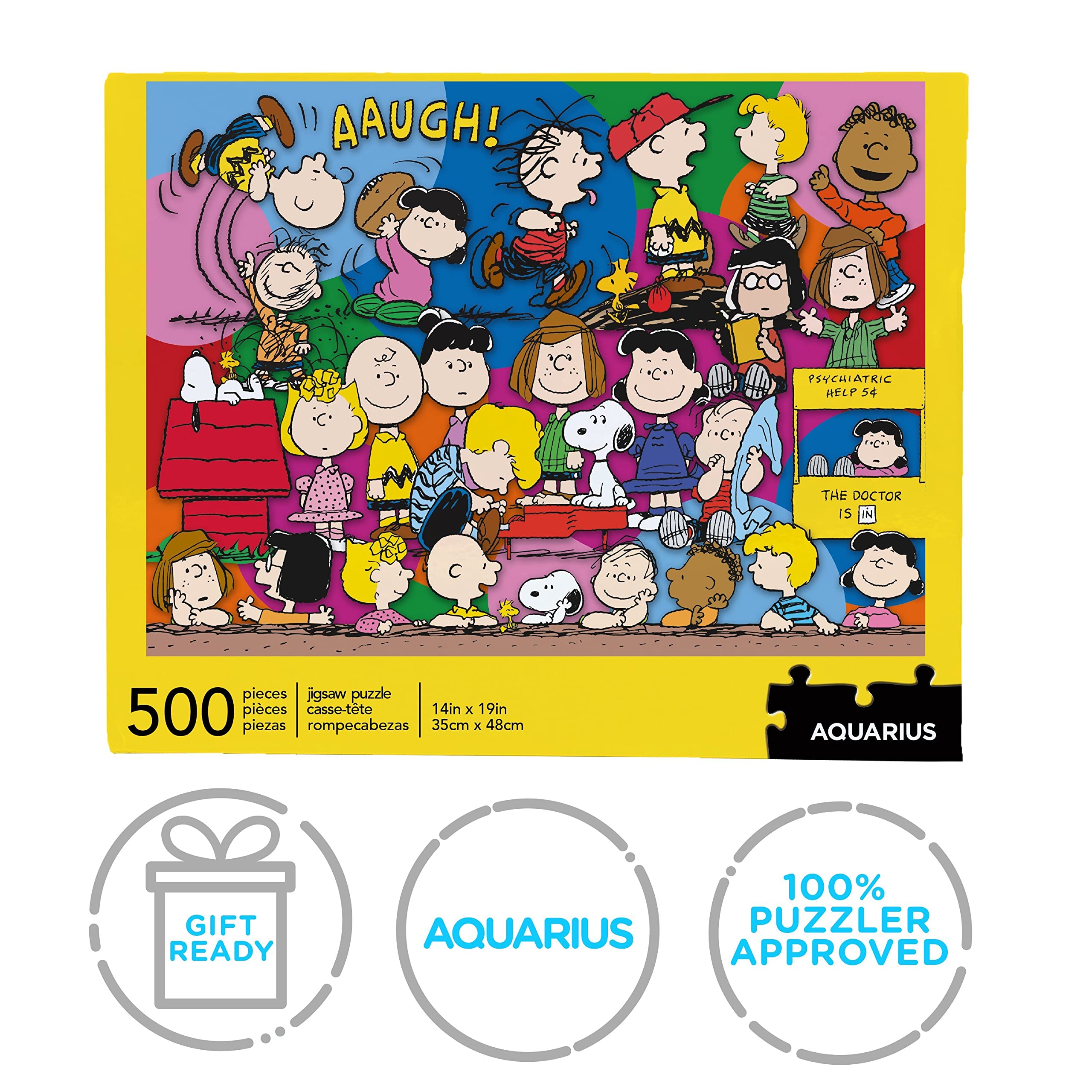 Aquarius Peanuts Gang Puzzle crisp full-color art offers engaging entertainment.