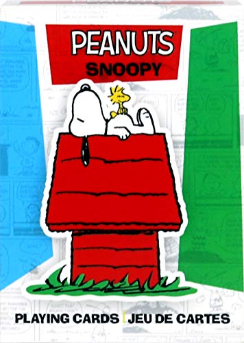 Aquarius Peanuts Snoopy playing cards panel 2, great for casual poker games and display.