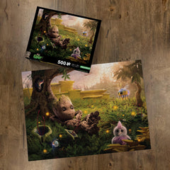 Precision-cut puzzle pieces ensure a near-perfect fit for Baby Groot montage.