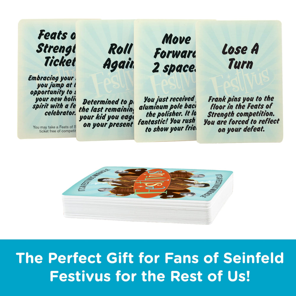 AQUARIUS Seinfeld Festivus board game card deck, thematic cards to spark conversation and humor.