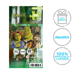 Aquarius Shrek 500-piece puzzle fully assembled, ready for display