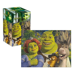 Aquarius Shrek 500-piece puzzle cover featuring beloved characters for family puzzle night