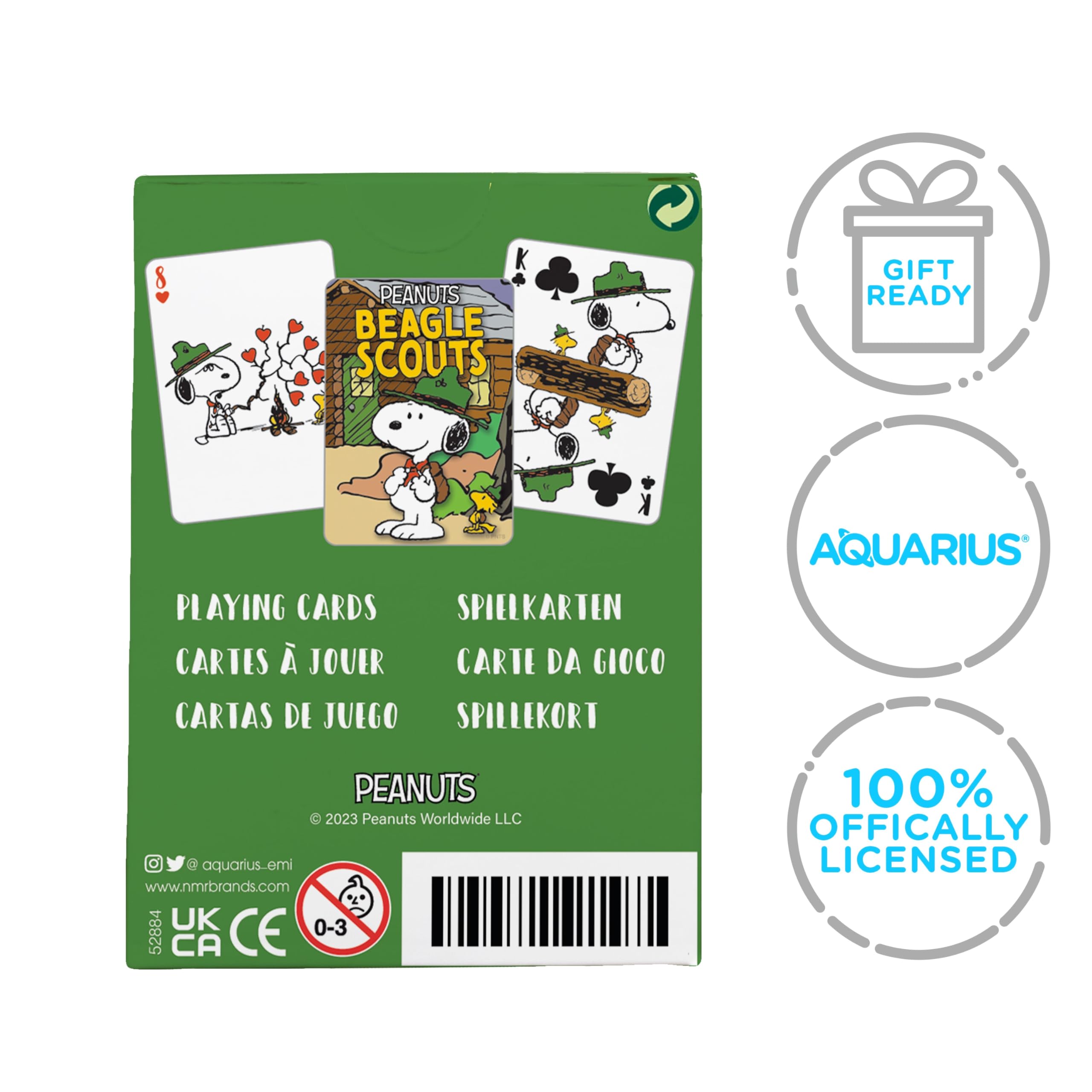 Aquarius Snoopy Beagle Scouts on a table ready for family game night