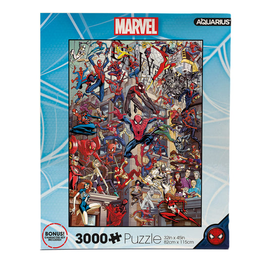 AQUARIUS Spider-Man puzzle box front with official Marvel artwork