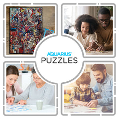 AQUARIUS finished Spider-Man Heroes puzzle laid flat at 32x45 inches