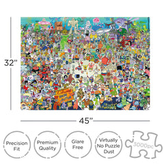 AQUARIUS SpongeBob puzzle features Bikini Bottom characters for collectible display