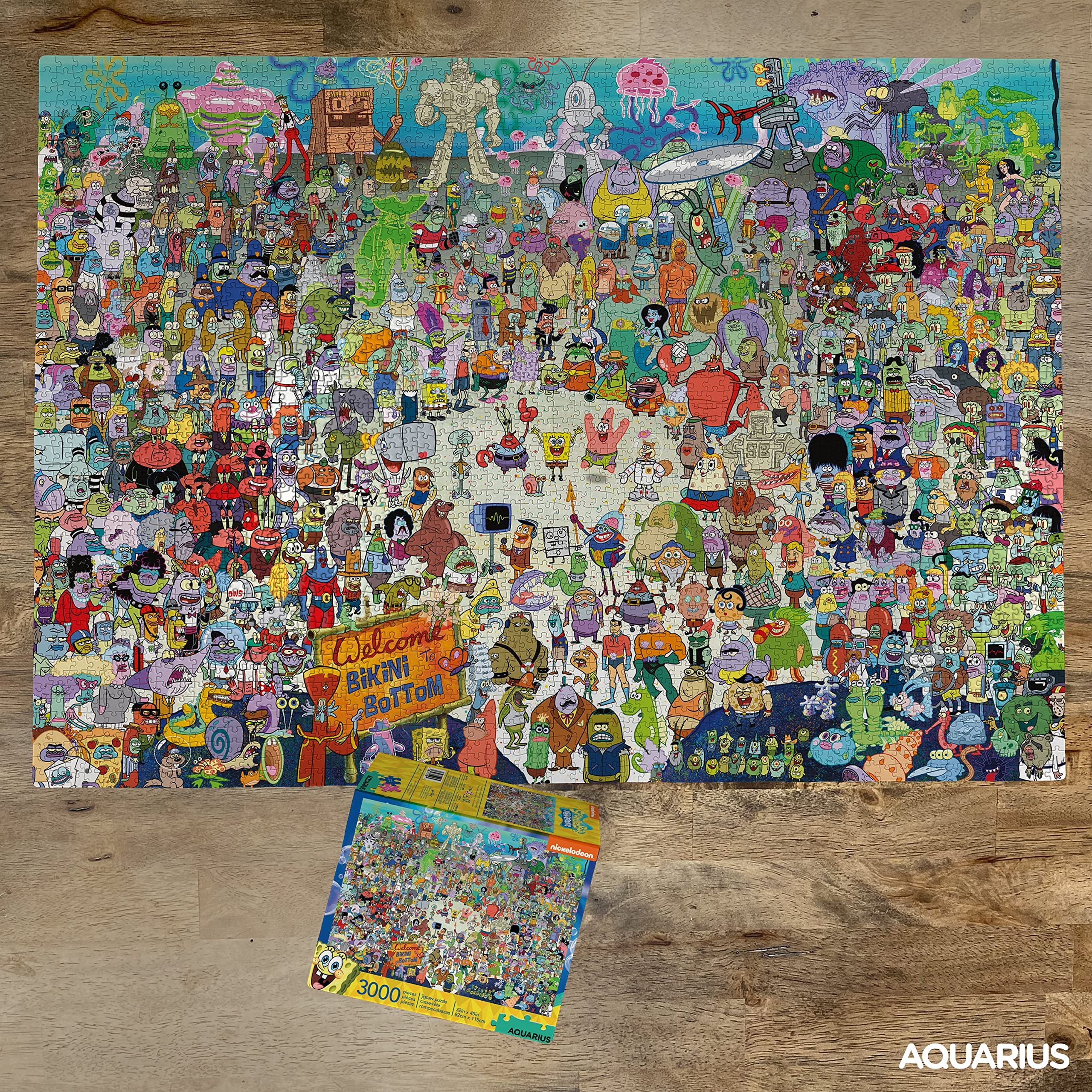 AQUARIUS SpongeBob puzzle bright colors enhance any puzzling session