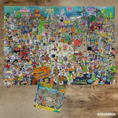 AQUARIUS SpongeBob puzzle bright colors enhance any puzzling session