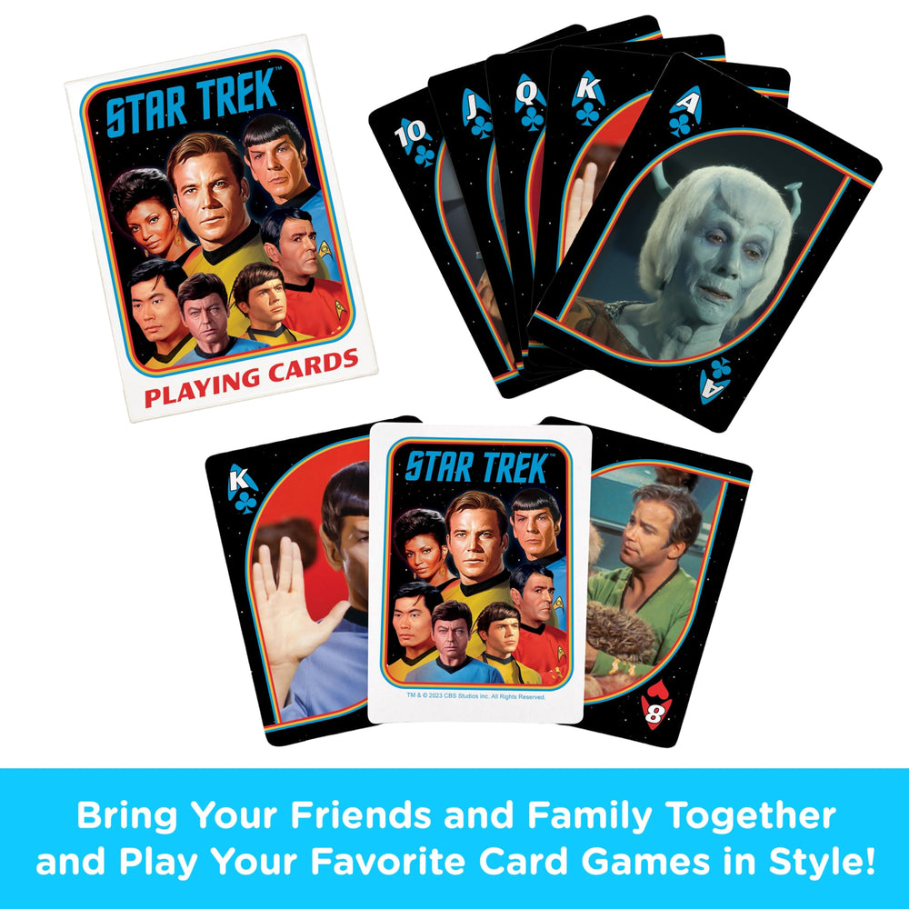 Aquarius Star Trek Original Series playing cards back highlighting themed artwork for collectibility
