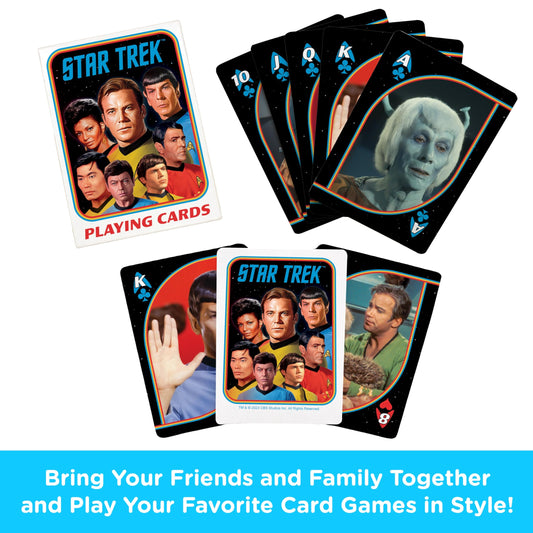 Aquarius Star Trek Original Series playing cards back highlighting themed artwork for collectibility