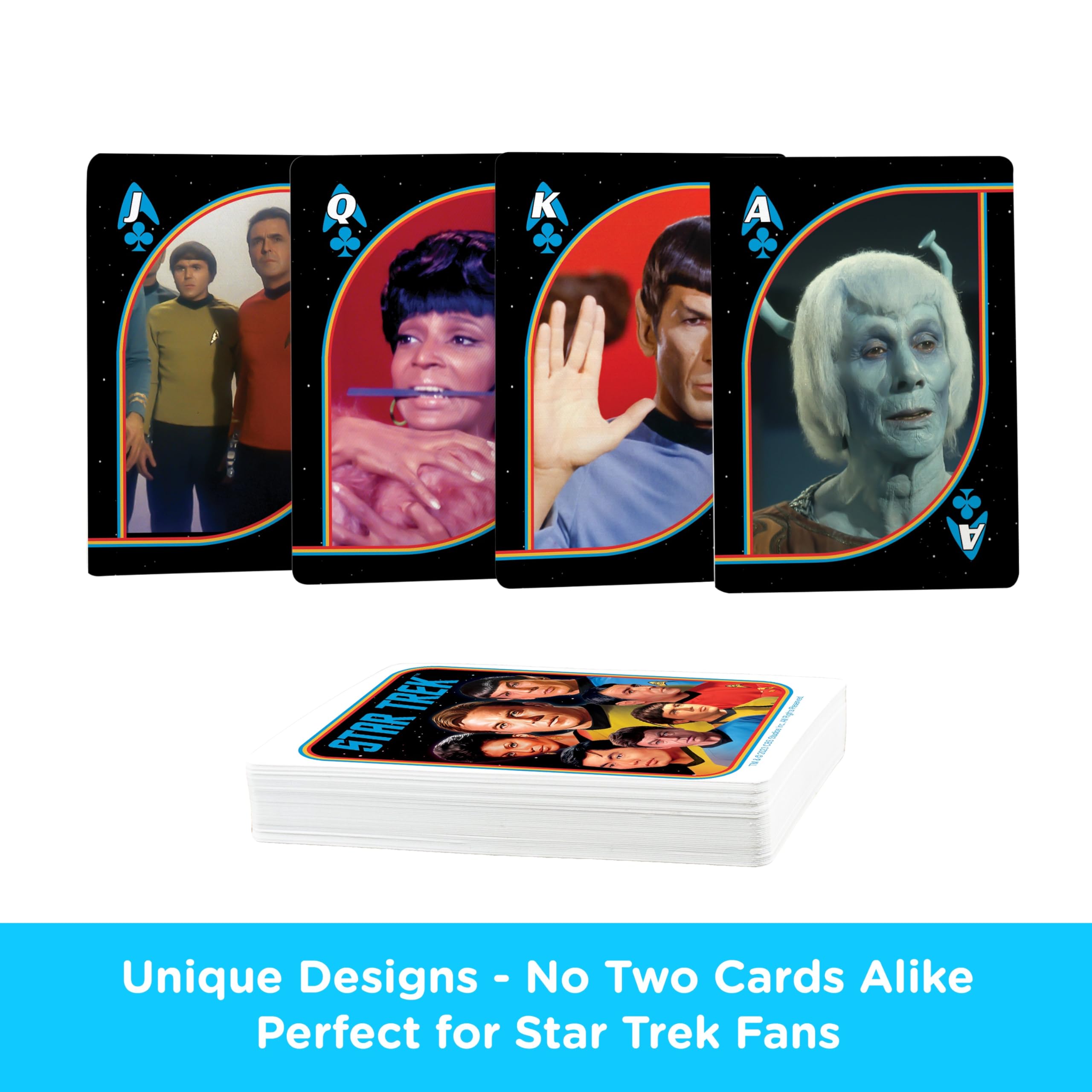 Aquarius Star Trek Original Series playing cards imagery features recognizable scenes for fans
