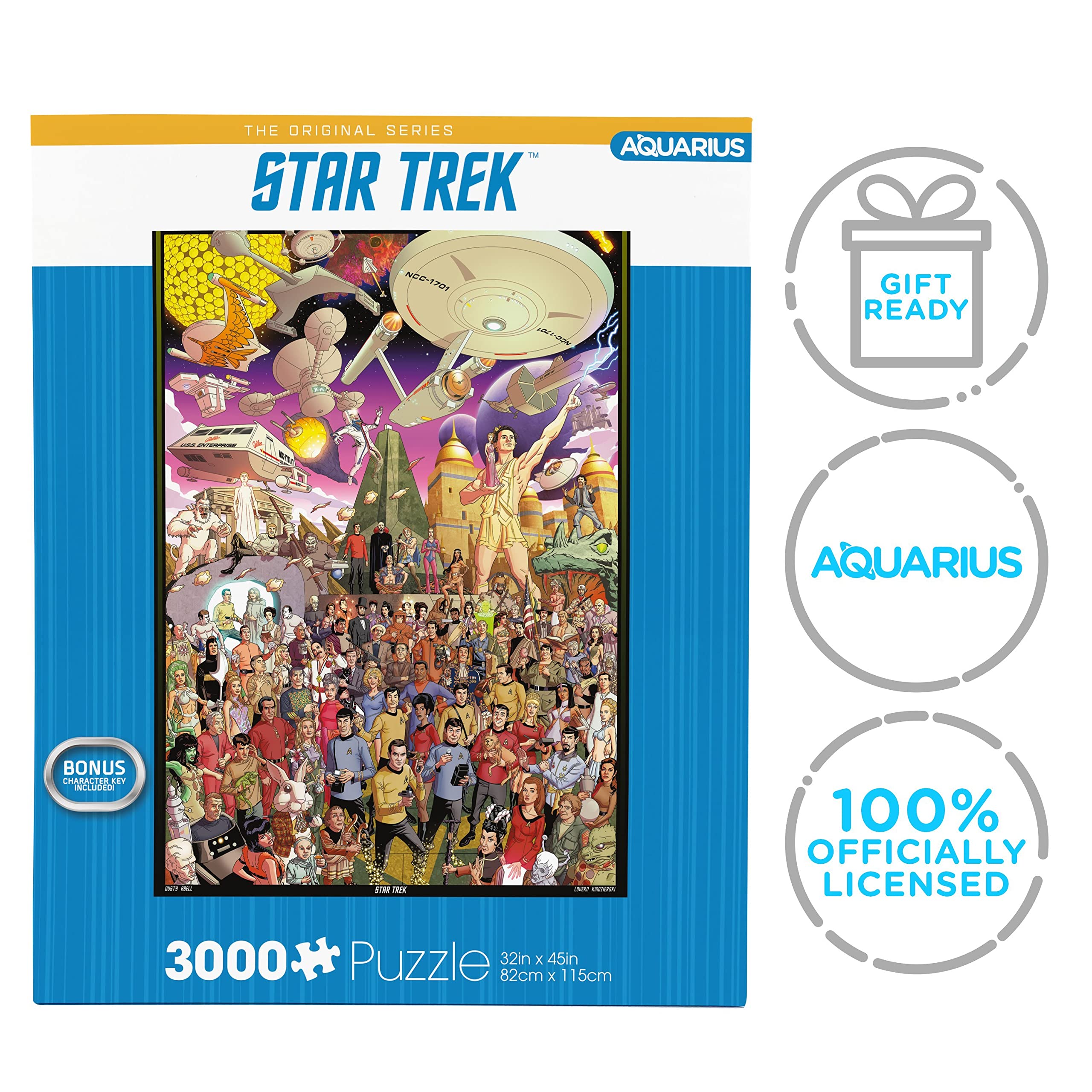 AQUARIUS Star Trek Puzzle dust-minimized design keeps work area tidy.