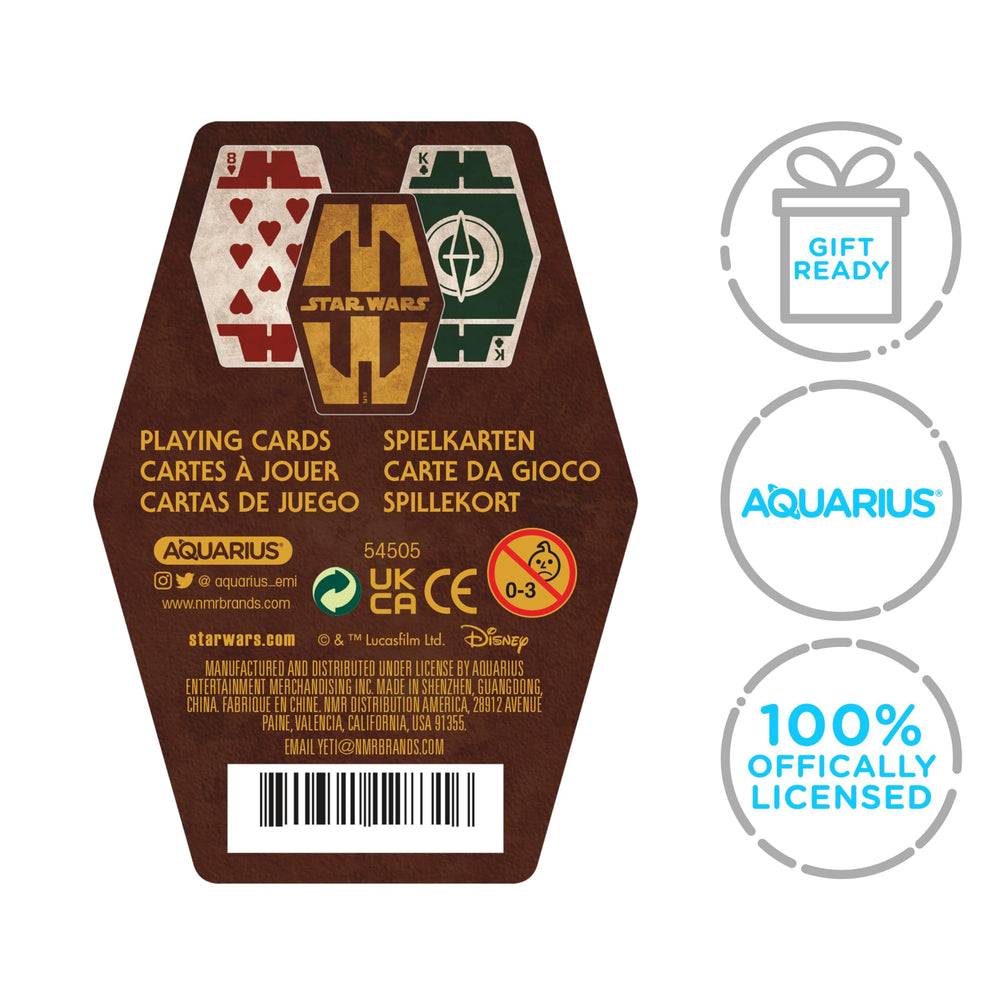 Aquarius Star Wars Sabacc premium cards pack front—vibrant imagery for family-friendly Sabacc sessions.