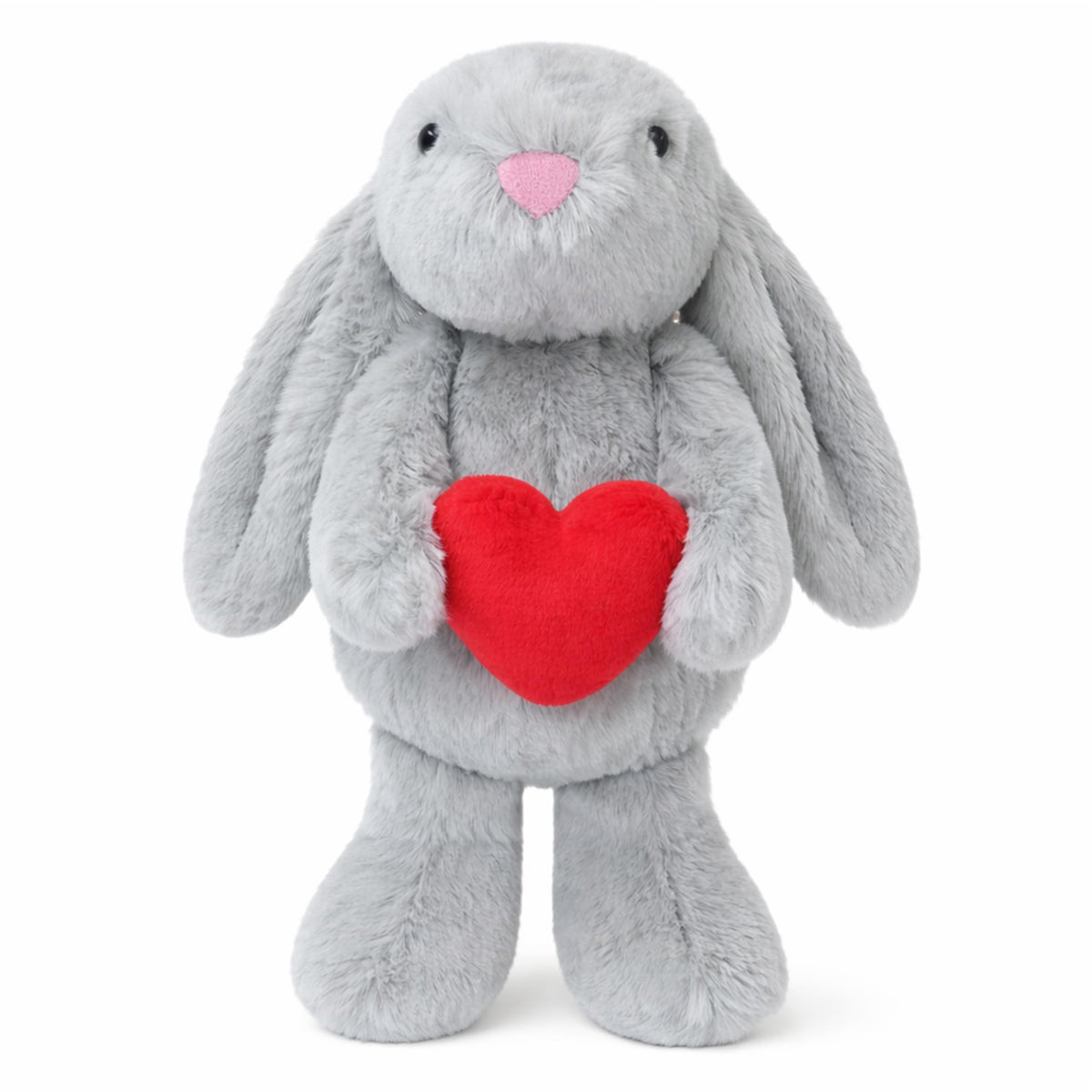 Aqushymallow Cow 8-inch bunny with heart, a cute decor piece and cuddle friend.