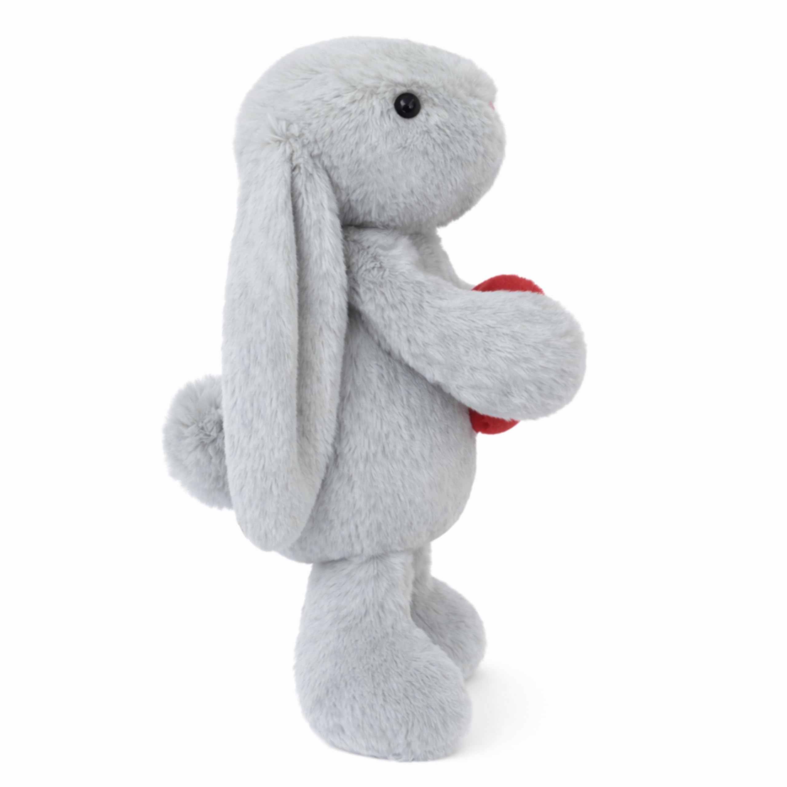 Aqushymallow Cow heart-holding bunny, perfect Valentine gift idea.