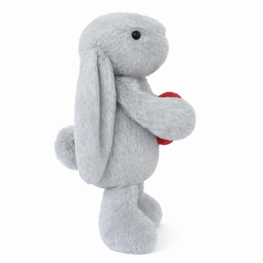 Aqushymallow Cow heart-holding bunny, perfect Valentine gift idea.