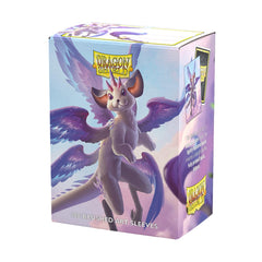 Arcane Tinmen Dragon Shield Whiskerwing 100ct pack shot showing durable brushed-art sleeves for protection.