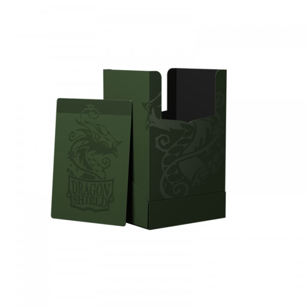 Arcane Tinmen Dragon Shield Deck Shell forest green exterior, deep cut-out for easy card access.