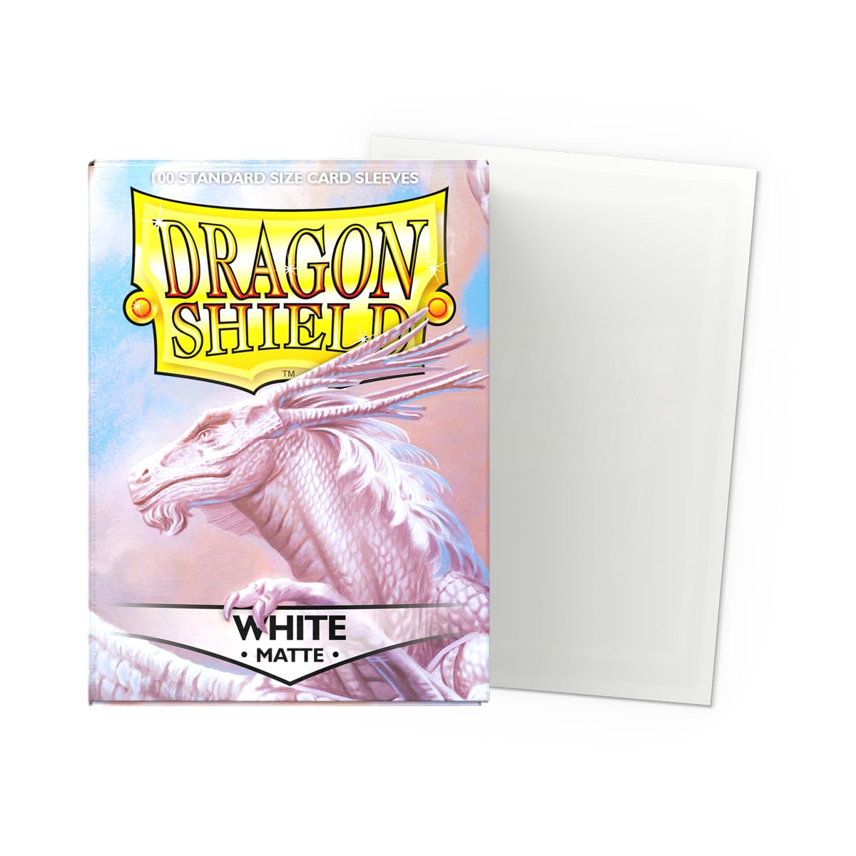 Arcane Tinmen Dragon Shield matte sleeves outer packaging highlights sturdy storage.