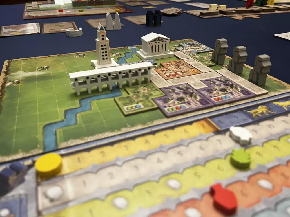 Arcane Wonders architect tiles highlight select constructions shaping resource flow.