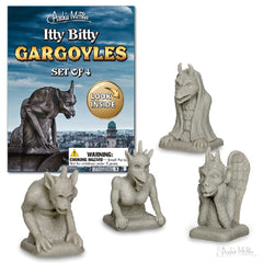 Archie McPhee Itty Bitty Gargoyles perch on a monitor corner for whimsy.