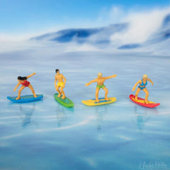 Archie McPhee Itty Bitty Surfer figures: ready to shred on your desk or shelf.