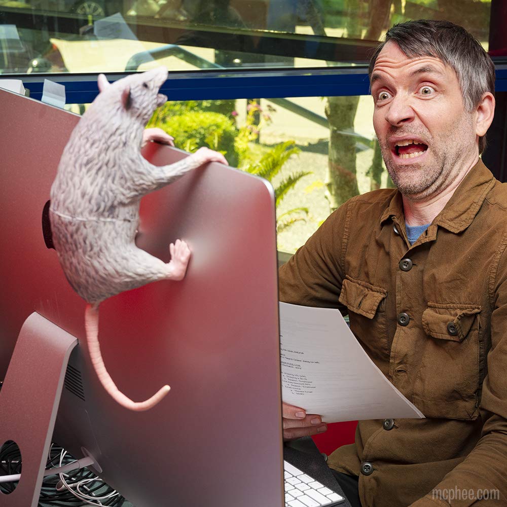Archie McPhee Office Possum tail posed for a sassy stance