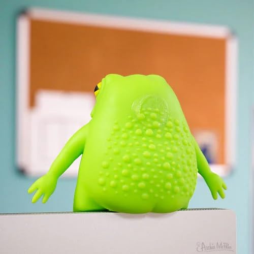 Archie McPhee Splat Frog sand-filled body offers satisfying squish.