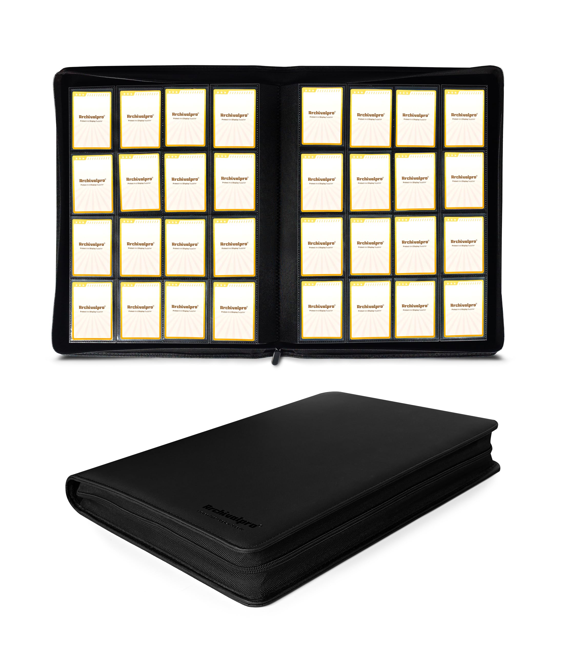 ARCHIVALPRO binder protects cards from dust and moisture while displayed