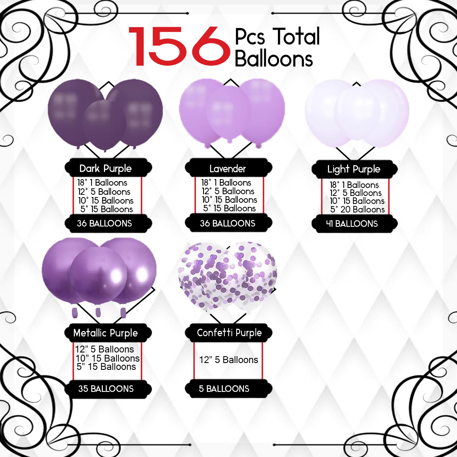 Archloon 18in purple balloon set for bold statement arches and eye-catching entrances.