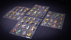 Arcknight flat civilians colorful-print showcases vibrant color on dual-sided minis.