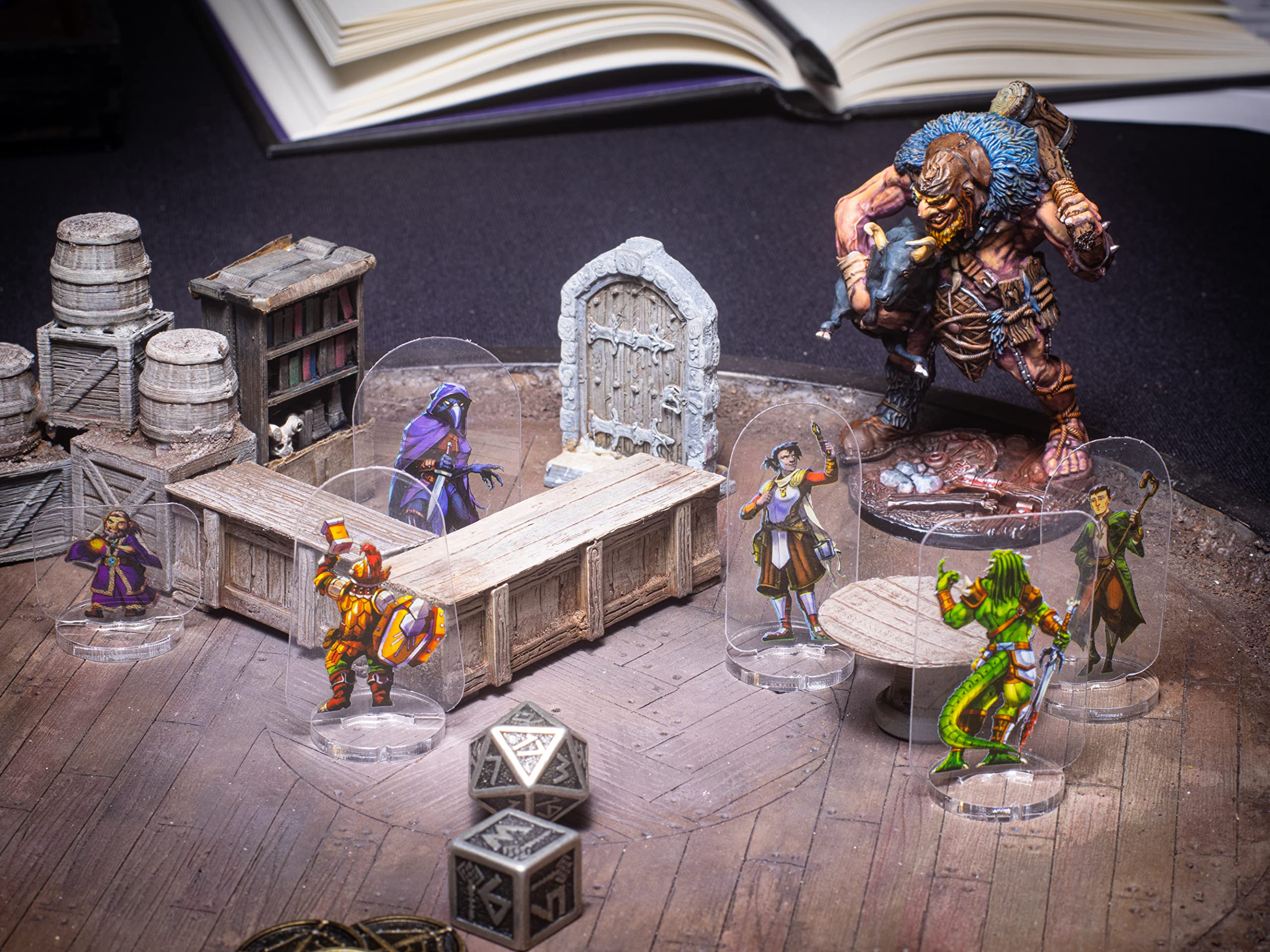 Arcknight flat minis two-sided artwork highlights detailed front and back.