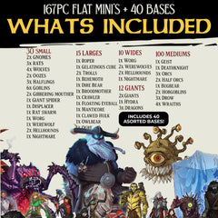 Arcknight flat minis variety of unique monsters and NPCs for campaigns.