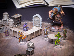 Arcknight pirates flat mini-assembly image demonstrates easy popping from bases.